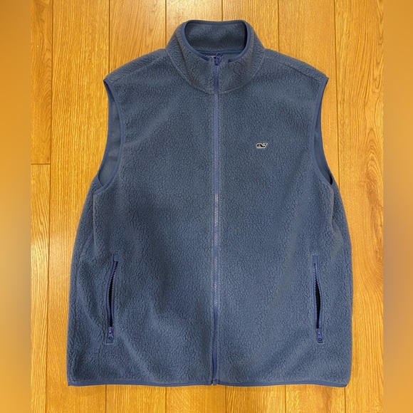 Vineyard Vines Jackets & Coats Vineyard Vines Mens Blue Fleece Full